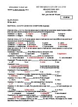 Đề khảo sát môn Tiếng Anh Lớp 11 lần II - Năm học 2018-2019 - Trường THPT Nguyễn Trãi (Có đáp án)